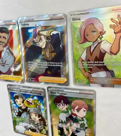 Pokemon TCG Full Art Trainers Lot Of 5 Cards Sidney, Rose Llima, Gym Trainer, BN - Image 5