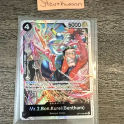 One Piece CCG Mr.2 Bon Kurei Holo Character Card OP14-091 PACK FRESH - Image 1