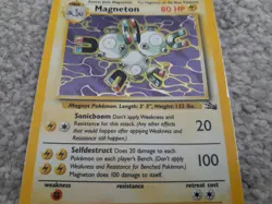 Pokemon TCG Trading Card Game Fossil Magneton Holo 11/62 - Image 4