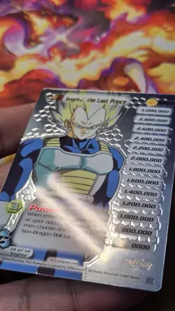 Vegeta The Last Prince Limited Foil Rare DBZ Score CCG Score Card Dragon Ball Z - Image 4