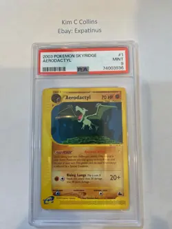 Aerodactyl Skyridge #1 WOTC 2003 Non Holo Pokemon Card PSA 9 MINT - Image 1