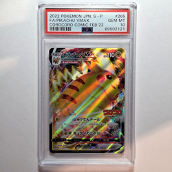 2022 POKEMON JAPANESE S PROMO #265 FULL ART/PIKACHU VMAX PSA 10 - Image 1