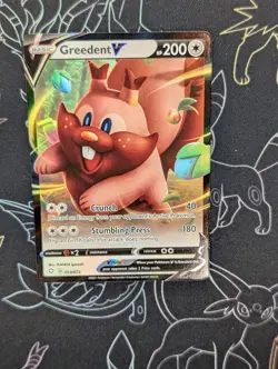 Greedent V - 053/072 - Pokemon Shining Fates Sword & Shield Ultra Rare Card NM - Image 1