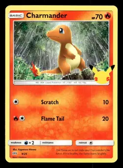 Charmander 9/25 McDonald's 25th Anniversary Stamped Promo 2021 Pokemon NM - Image 1
