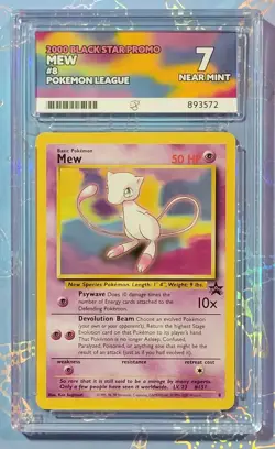 Mew 2000 Black Star Promo Pokemon League ACE 7 - Image 1