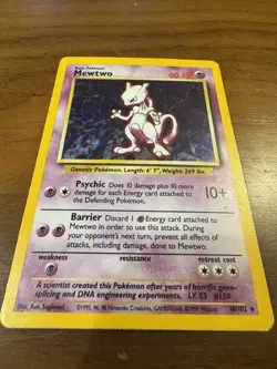 Mewtwo 10/102 Base Set - Holo Rare - Image 3