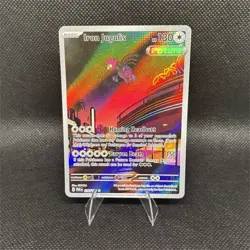 Pokemon TCG Iron Jugulis 216/182 Paradox Rift Illustration Rare FA Holo - Image 1
