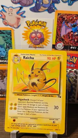 Raichu 29/62 Pokemon Fossil set Rare - lightly played - Image 1