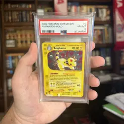 2002 Pokemon Expedition #2 Ampharos Holo PSA 8 NM-MT - Image 1