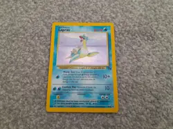 Pokemon TCG Trading Card Game Fossil Lapras Holo 10/62 - Image 1