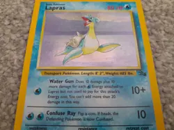 Pokemon TCG Trading Card Game Fossil Lapras Holo 10/62 - Image 4