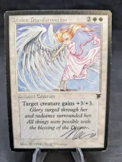 Divine Transformation | MTG Magic the Gathering Legends | Artist Signed | MP - Image 1