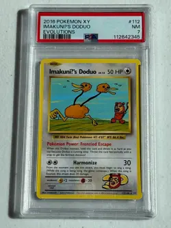 SECRET RARE ImakuniU's Doduo! PSA 7! NM! 2016 Pokemon XY Evolutions #112/108 - Image 1