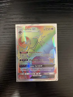 Lunala GX Pokemon TCG Rainbow Secret Rare 153/149 SR Sun Moon Base Set 2017 - Image 1