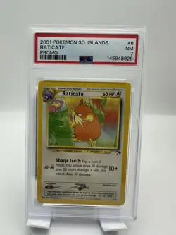 Pokemon TCG Raticate 6/18 Promo Vintage Southern Islands PSA 7 - Image 1