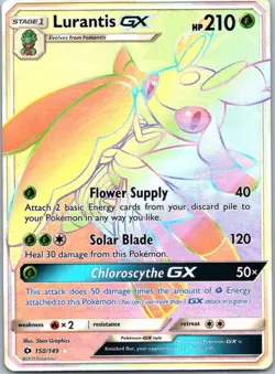 LURANTIS GX ~POKEMON (150/149) Sun & Moon RAINBOW SECRET RARE 🔥 ~LOOK - Image 1