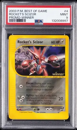 2003 POKEMON BEST OF GAME PROMO WINNER #4 ROCKET'S SCIZOR PSA 9 - Image 1