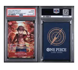 ONE PIECE ENGLISH PROMOS #006 MONKEY D. LUFFY TREASURE BOOSTERS SET PSA 10 🔥📈 - Image 3