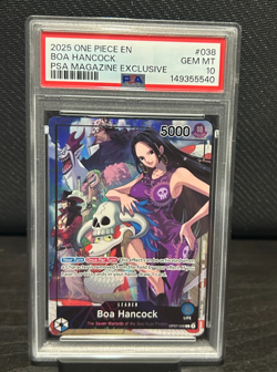 2025 ONE PIECE PROMOS PSA MAGAZINE EXCLUSIVE #038 BOA HANCOCK PSA 10 GEM MINT!!! - Image 1