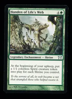 * * 1x Honden of Life's Web x1 * * Champions of Kamigawa MTG Close to Near Mint - Image 1