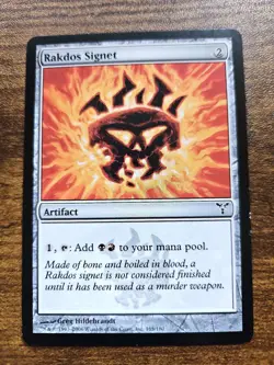 Rakdos Signet: Dissension (DIS): Regular: light damage on one side, see photo - Image 1