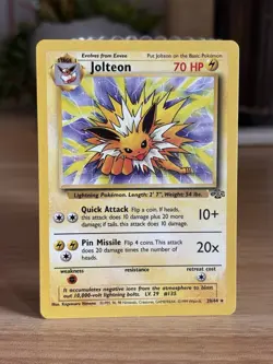 1999 Pokemon Jolteon 20/64 Jungle Unlimited Rare Regular - LP - Image 1