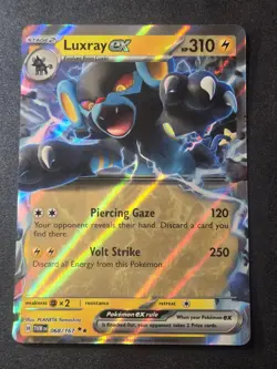 Luxray ex 068/167 NM Twilight Masquerade Double Rare Pokemon - Image 1