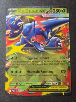 Mega Heracross ex 004/094 NM Phantasmal Flames Double Rare Pokemon - Image 1