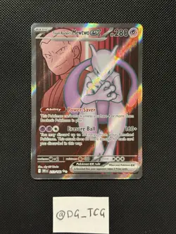 Pokemon Destined Rivals - Team Rocket’s Mewtwo Ex - 213/182 - Full Art - M/NM - Image 1
