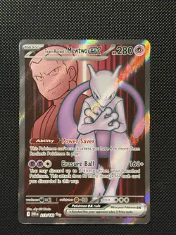 Pokemon Destined Rivals - Team Rocket’s Mewtwo Ex - 213/182 - Full Art - M/NM - Image 2