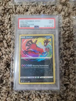 2021 Pokemon Shining Fates SWSH Yveltal Amazing Rare #46 PSA 9 MINT - Image 1