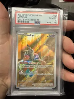 2024 Pokemon SVP en Mimikyu Paldean Fates ETB Promo 075 PSA 10 - Image 1