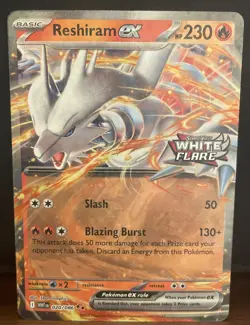 Reshiram ex - 020/086 - White Flare STAMPED Promo Pokemon - Image 1