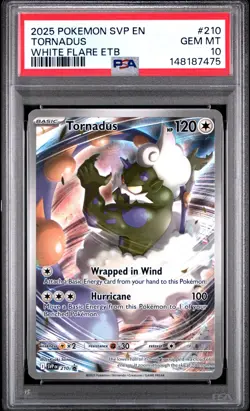 2025 POKEMON SVP EN-SV BLACK STAR PROMO #210 TORNADUS PSA 10 - Image 1