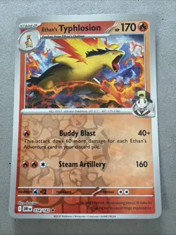 Pokemon TCG * 034/182 Ethan's Typhlosion Rare Destined Rivals * REVERSE HOLO NM - Image 1
