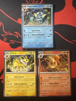 Pokemon Black Star Promo - Flareon Vaporeon Jolteon SVP 167 168 169 Cosmos Holo - Image 1