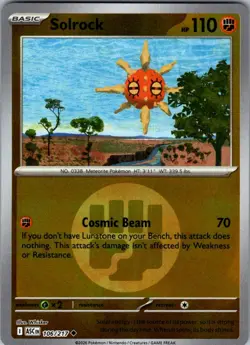 SOLROCK ENERGY SYMBOL PATTERN 106/217 ASCENDED HEROES POKEMON REVERSE HOLO NM - Image 1
