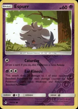 ESPURR 79/214 UNBROKEN BONDS COMMON REVERSE HOLO POKEMON HYOGONOSUKE - Image 1