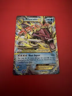 Pokemon M Gyarados EX Breakpoint 27/122 Holo Ultra Rare 240 HP Blast Geyser - Image 1
