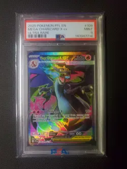 Mega Charizard X EX #109/094 Ultra Rare Phantasmal Flames Pokemon 2025 PSA 9 - Image 1
