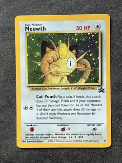 Meowth GB Game Boy Promo #10 Holo WOTC Black Star 2000 LP Pokemon TCG - Image 1