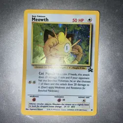 MINT Meowth Black Star #10 - 2000 Pokemon Holo - Game Boy Promo - Image 1