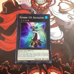 Number 103: Ragnazero CRBR-EN011 Super Rare 1st Edition YuGiOh Card - Image 1