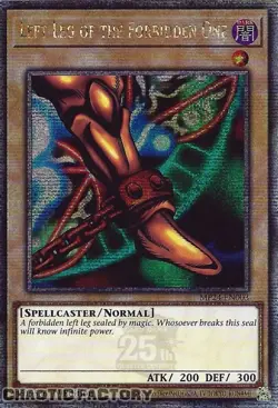 YUGIOH MP24-EN003 Left Leg of the Forbidden One Quarter Century Secret Rare 1st - Image 1