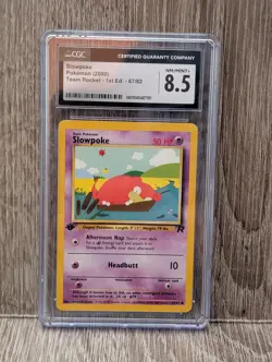 Slowpoke 67/82 Team Rocket 1st Edition CGC 8.5 Graded Pokemon Card 2000 - Image 1