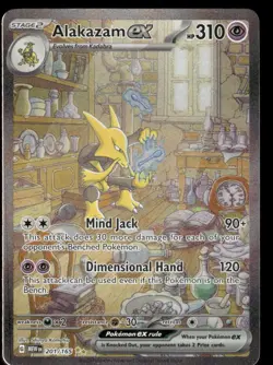 Pokemon Cards Alakazam ex 201/165 151 Special Illustration Rare LP *2 - Image 1