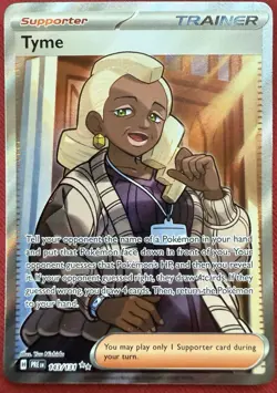 Tyme Full Art SV Prismatic Evolutions Holo Ultra Rare Card 143/131 NM Condition - Image 1