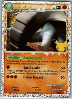 Donphan (Prime) 107/123 Celebrations: Classic Collection - Pokemon Card - NM - Image 1