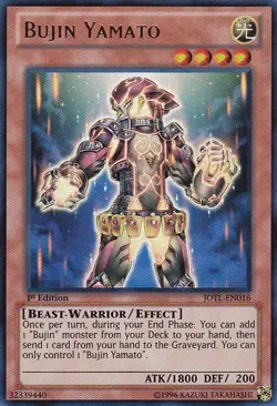 Bujin Yamato - JOTL-EN016 - Ultra Rare - Unlimited Edition Near Mint Yugioh Card - Image 1