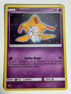 Shining Jirachi 42/73 Shining Legends Shiny Holo Rare Pokemon Card - Image 1